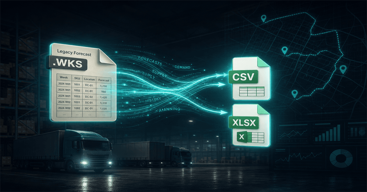 Transportation and Logistics: Recovering Forecasts from Microsoft Works Archives