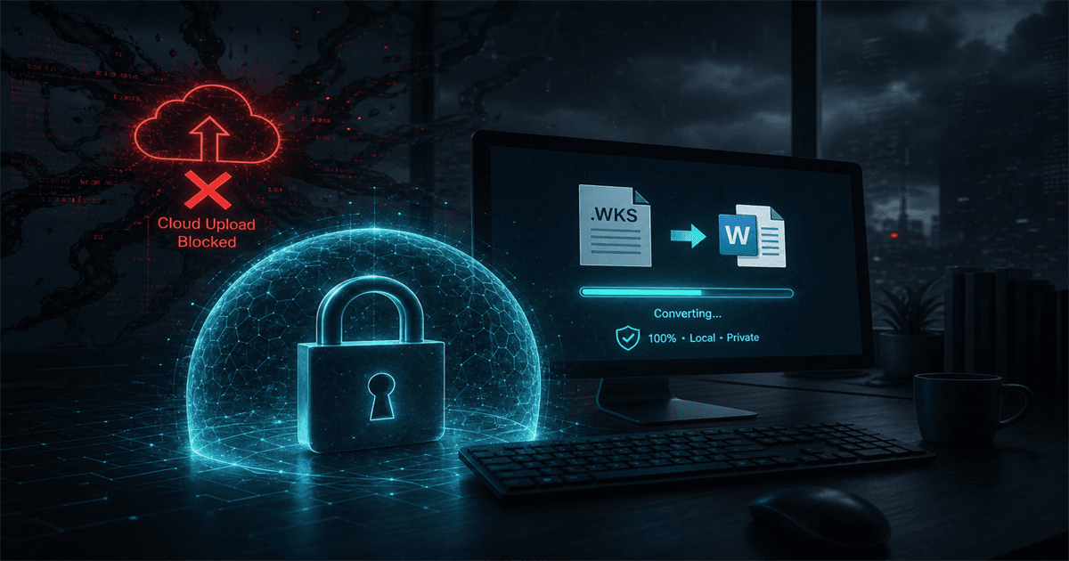 Security Guide: Why Legacy Microsoft Works Conversion Should Stay Offline