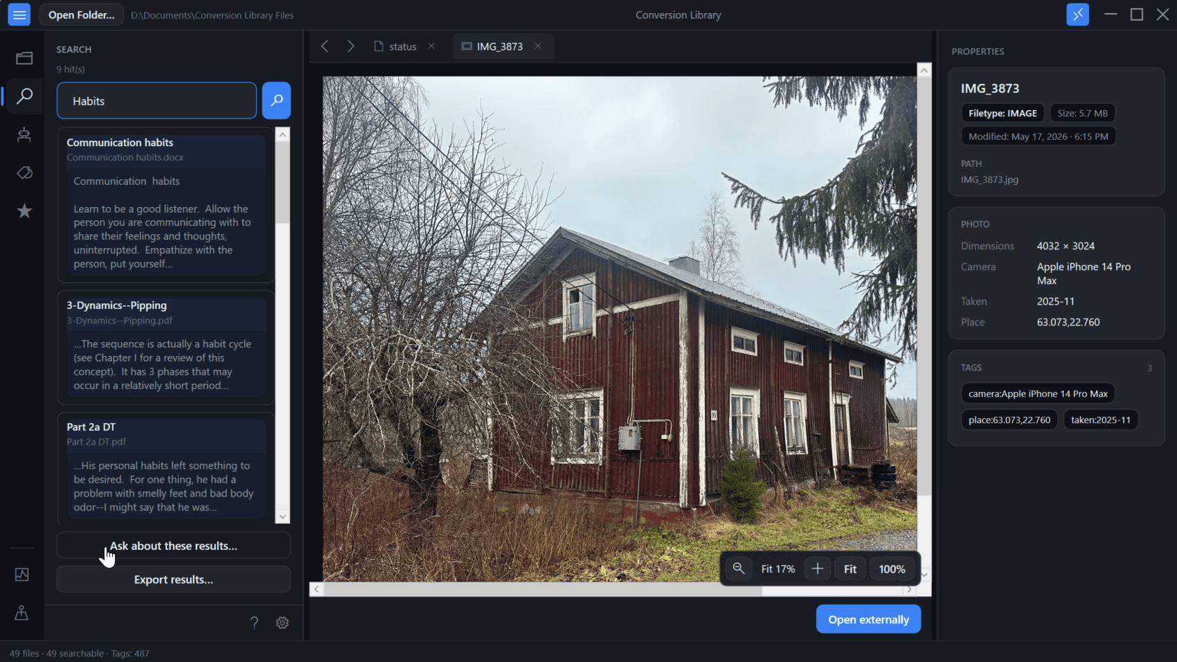 Conversion Library-søgeresultater for Habits på tværs af konverterede dokumenter Conversion Library-søgeresultater for Habits på tværs af konverterede dokumenter
